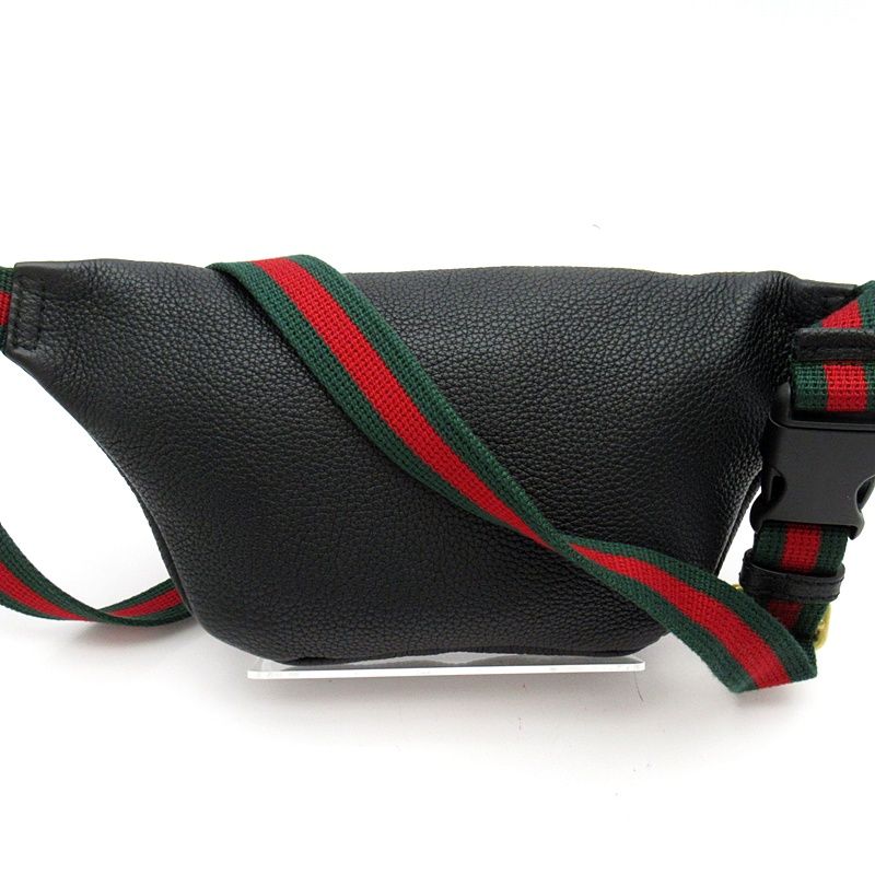 Gucci Logo Printed Small Belt Bag Leather Black