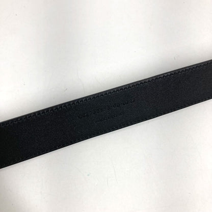 Saint Laurent Paris Belt Logo la 66 Buckle Leather Black