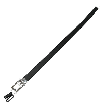 Gucci Square Leather Brown Black Belt Silver