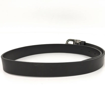 Gucci Belt Interlocking Leather Black Silver 70.28