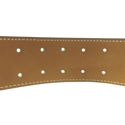 Hermes Horse Buckle Reversible Belt Vintage Black Brown Gold