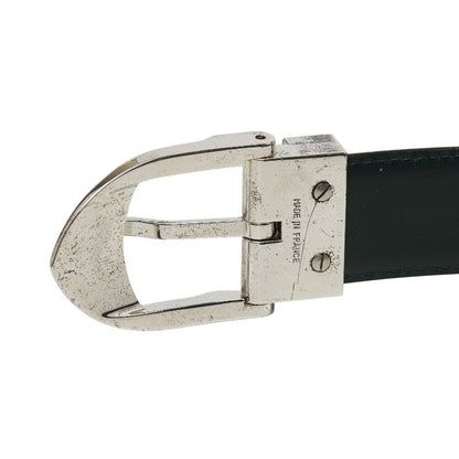 Louis Vuitton Taiga Ceinture Plain Belt Dark Green Silver Leather