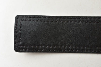 Dior Belt Leather Black Silver Business