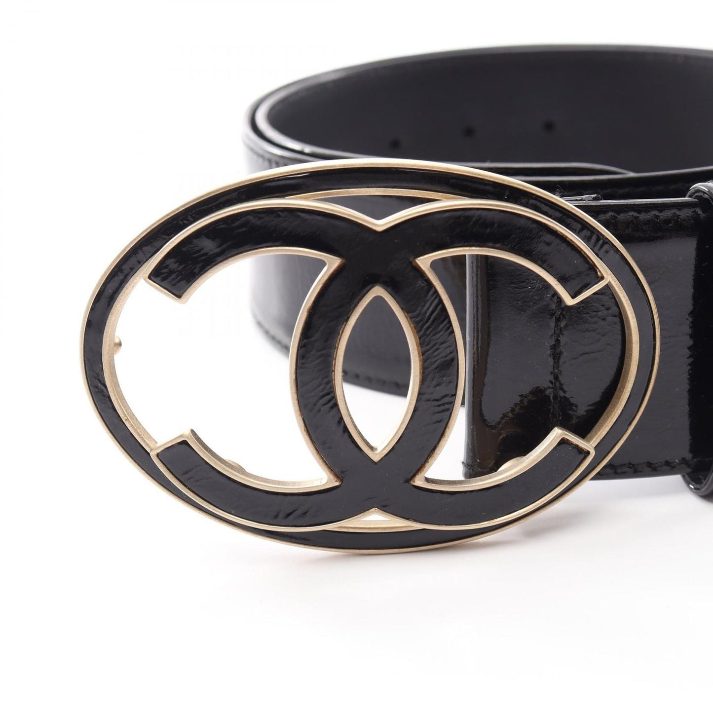 Chanel Belt CC Logo Patent Leather