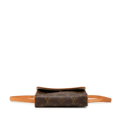 Louis Vuitton Monogram Pochette Florentine Belt Bag Brown Leather