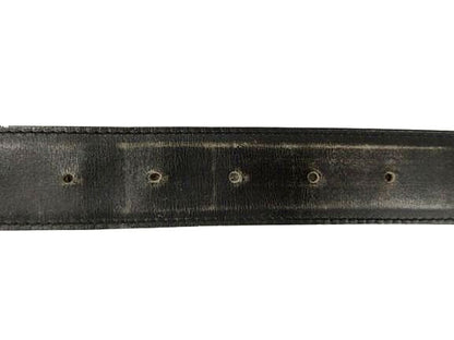 Hermes Perforated Logo Evelyne Buckle Leather Belt 90 Black Brown