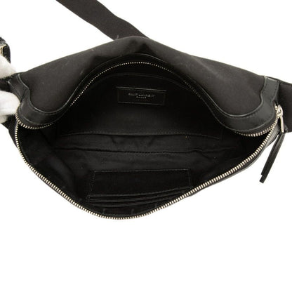 Saint Laurent Belt Bag Black Canvas Leather
