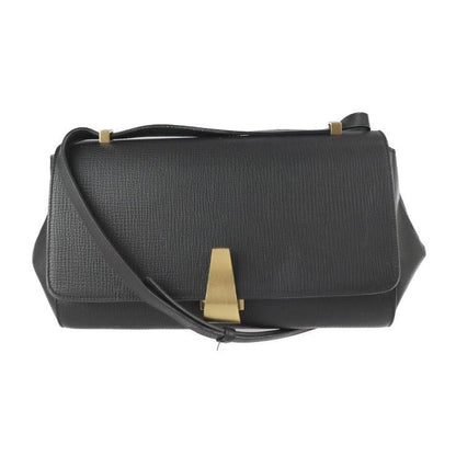 Bottega Veneta Angle Shoulder Bag Calf Leather Black