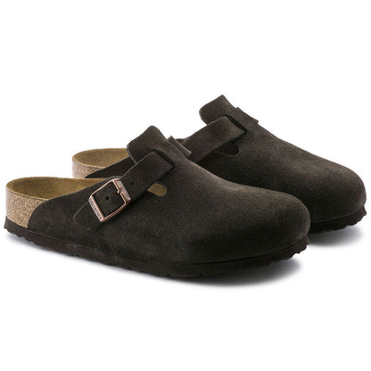 Unisex Boston Soft Footbed Suede Leather Mocha Regular/Wide