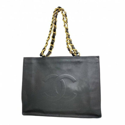 Authentic CHANEL Jumbo XL Shopping Tote Bag Timeless Classic Black Lambskin