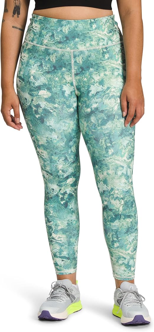 The North Face - Elevation 7/8 Legging - Women's - Lime Cream Grit Texture Print