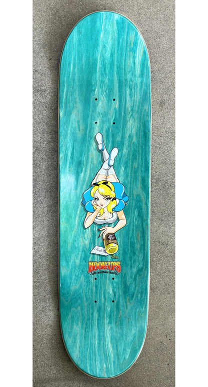 Hook Ups Skateboard Deck 8 Ball Alice 8.25"