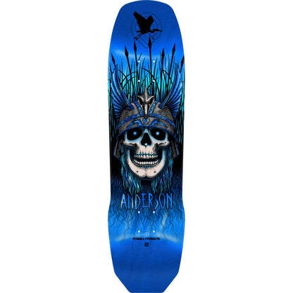 Powell Peralta Skateboard Deck Andy Anderson Heron Skull Blue Foil 8.45" x 31.8"