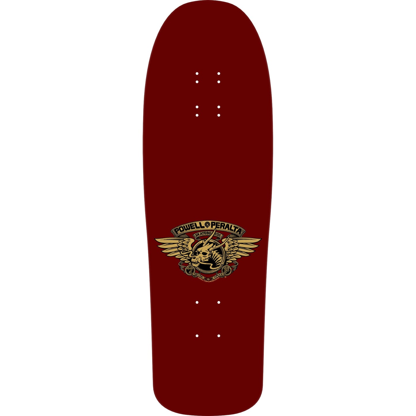 Powell Peralta Skateboard Deck Caballero Mask Burgundy/Gold Foil Old School Reissue