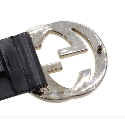 Gucci Interlocking Perforated Leather Belt