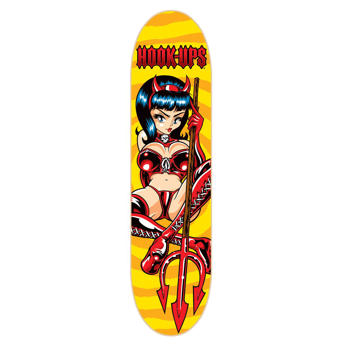 Hook Ups Skateboard Deck Devil Queen 8.25"