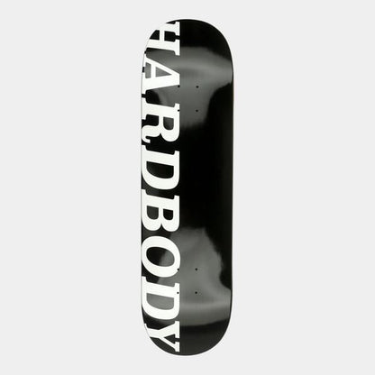 Hardbody Skateboards Classic Logo Deck 8.75" Black - White