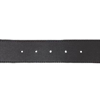 Gucci Wide Belt Double G Dj20 T 1000 Calfskinleather Black Goldhardware