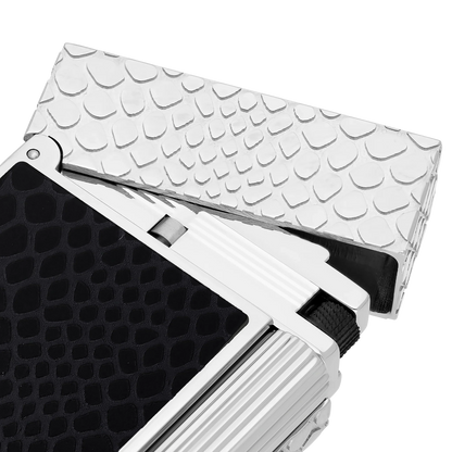 S.T. DUPONT Ligne 2 Guilloche Snake Skin Black Lacquer Lighter/Briquet C16079