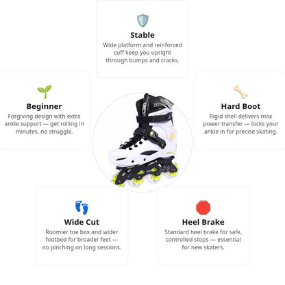 Startout Adult White Skates