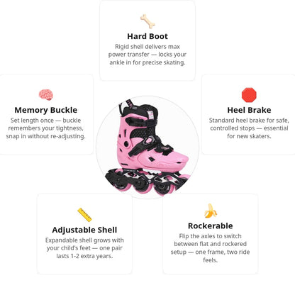 Flying Eagle S7 Nimbus Pink Kids Skates