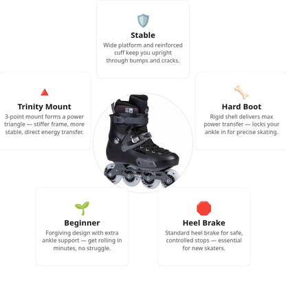 Powerslide Zoom Pro 80 Black Skates