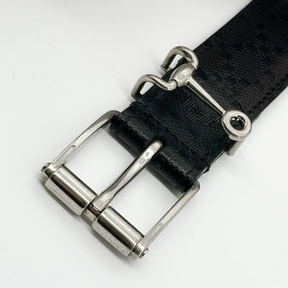 Gucci Horsebit Silver Classic Belt Diamante